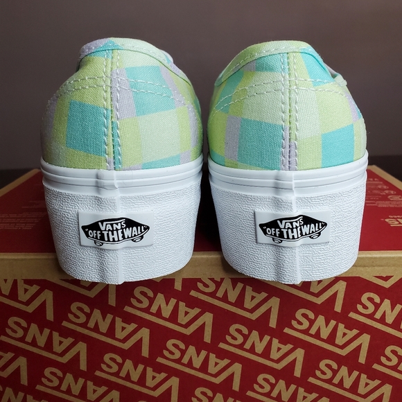 Vans Authentic Stacked Pastel Picnic Mixed Plaid Women 7, Men Size 5.5 - Picture 7 of 10